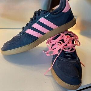 Adidas Spezial Dark Blue and Pink Trainers